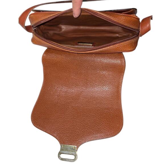 Vintage MARFORIO Brown Pebbled Geuine Leather Crossbody / Shoulder Bag - Picture 9 of 11